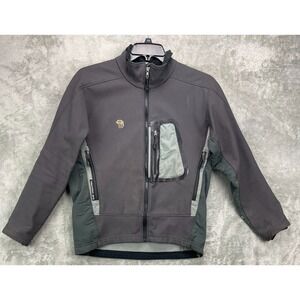 VTG Mountain Hardwear Men's Jacket Medium Gray Gore Wind‎ Stopper Soft Shell